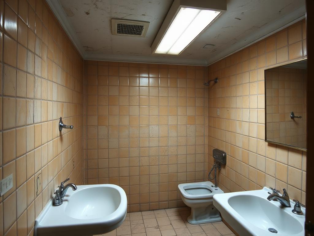 Umbauten – Bad, Dusche, Lavabo – Vorher
